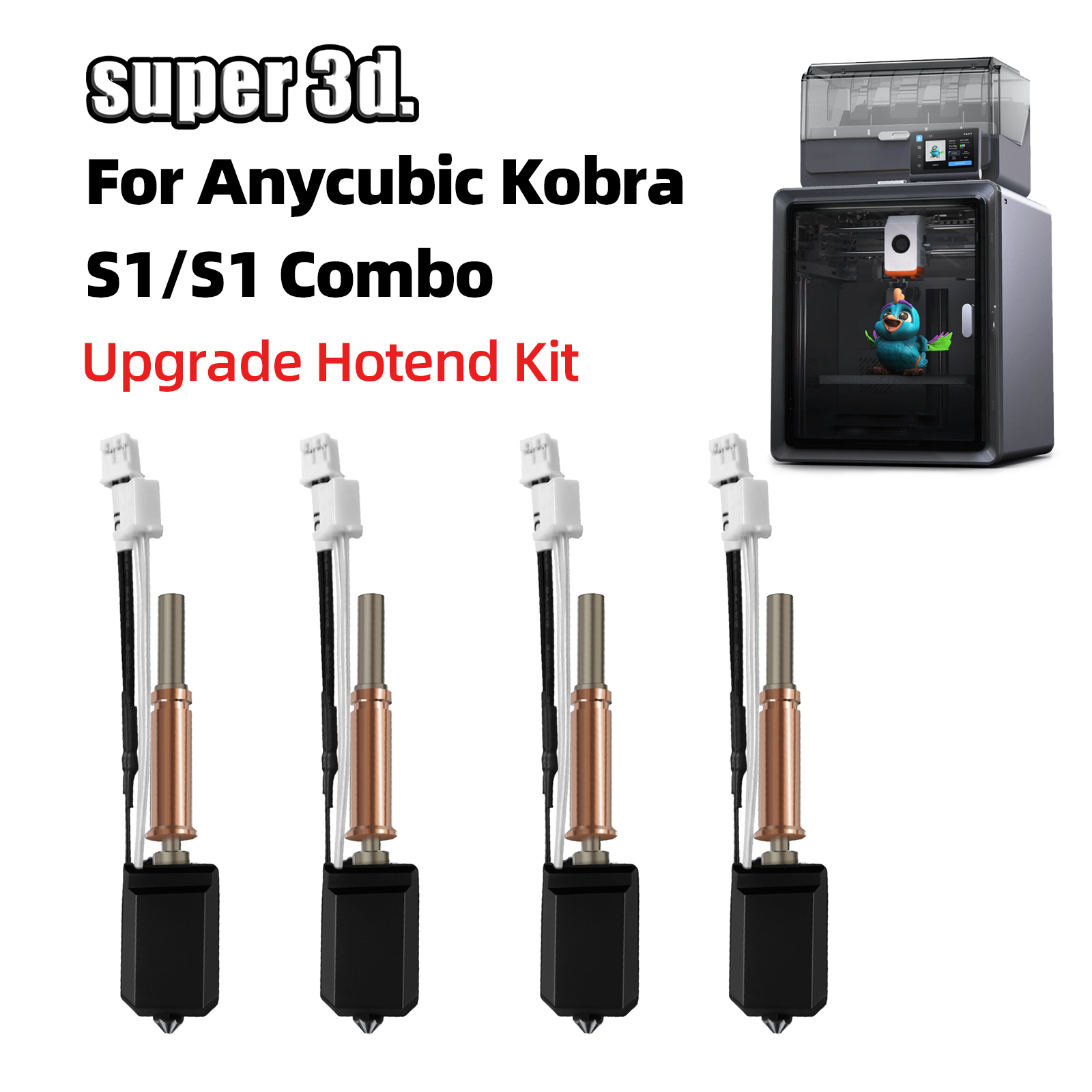Hotend 0.4Mm - Комплект модернизированного хотэнда Anycubic Kobra S1