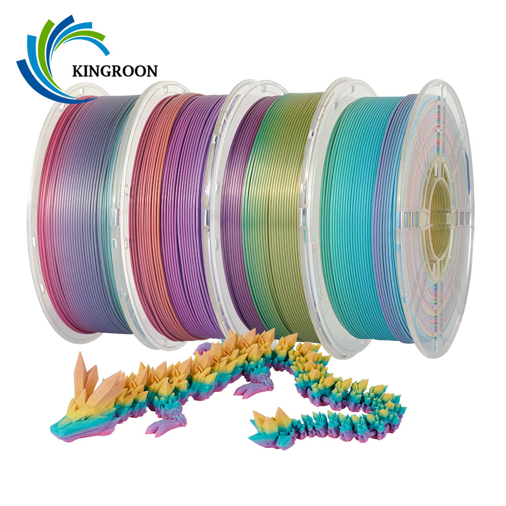 Филамент KINGROON Silk Rainbow – обзор и цена Filament 1.75