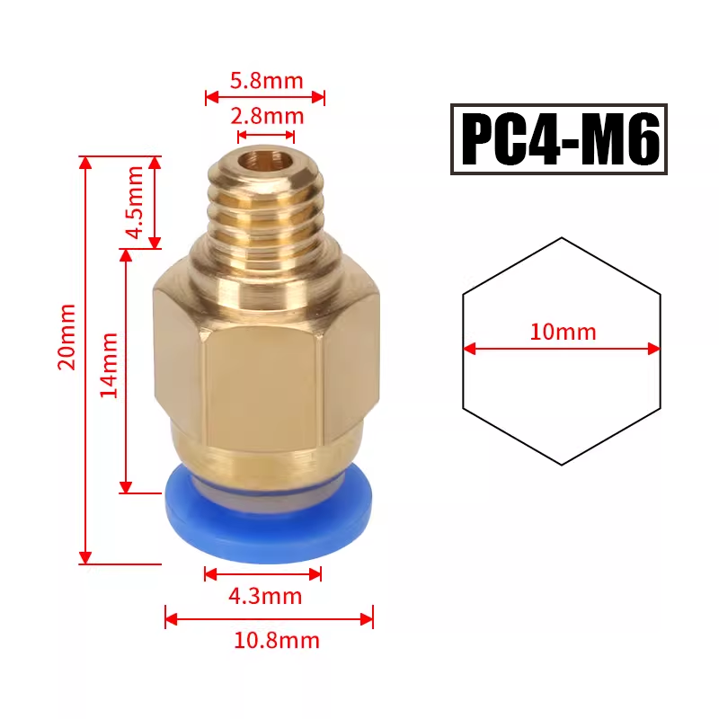 10 шт./лот Пневматические соед – обзор и цена Filament 1.75