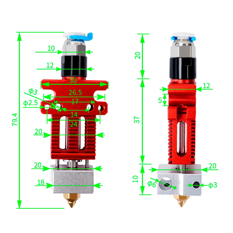 Детали 3D-принтера CR6 SE J-об – обзор и цена Direct Drive Extruder