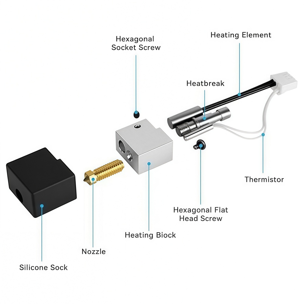 Комплект хотэнда для Anycubic  – обзор и цена Hotend 0.4Mm